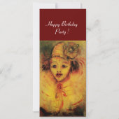 FAIRE-PART CLOWN EN JAUNE (Dos)