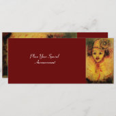 FAIRE-PART CLOWN EN JAUNE (Devant / Derrière)