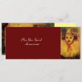 FAIRE-PART CLOWN EN JAUNE (Devant / Derrière)