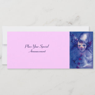 FAIRE-PART CLOWN EN VIOLET