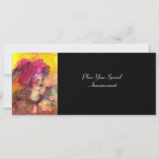 FAIRE-PART CLOWN PINKY (Devant)