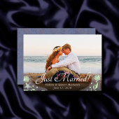 Faire-part Coastal Chic | Photo marine violette et verte