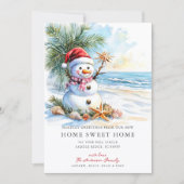 Faire-part Coastal Snowman Home Sweet Home Card (Devant)