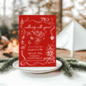 Faire-part cocktail de Père Noël de la fête des Friendmas