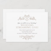 Faire-part Code QR de diffusion en direct de mariage blanc ma (Devant / Derrière)