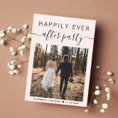 Faire-part Code QR de réception de mariage rose photo moderne