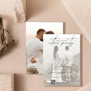 Faire-part Code QR Heureusement Jamais après la photo Party 2