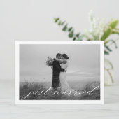 Faire-part Code QR Mariage Classique Just Married (Debout devant)