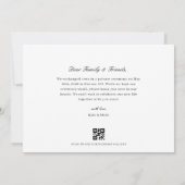 Faire-part Code QR Mariage Classique Just Married (Dos)