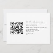 Faire-part CODE QR | Photo Simplement Élégante Enregistrer La (Dos)