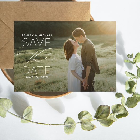 Faire-part Code QR simple Script photo mariage Enregistrer la