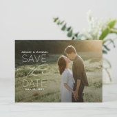 Faire-part Code QR simple Script photo mariage Enregistrer la (Debout devant)