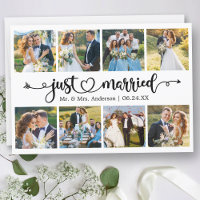 Coeur de calligraphie juste marié 8 Mariage photo