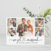 Faire-part Coeur de calligraphie Nous nous sommes mariés 5 Ma (Debout devant)
