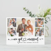 Faire-part Coeur de calligraphie Nous nous sommes mariés 5 Ma (Debout devant)