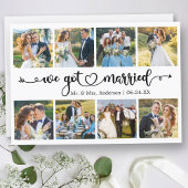 Faire-part Coeur de calligraphie Nous nous sommes mariés 8 Ma