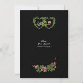 Faire-part cœur de trèfle en monogramme glace (Dos)
