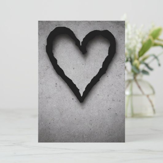 Faire-part Coeur gauche, no 01 (Debout devant)