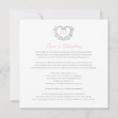 Faire-part Coeur monogramme en direct mariage amour adaptatio (Devant)