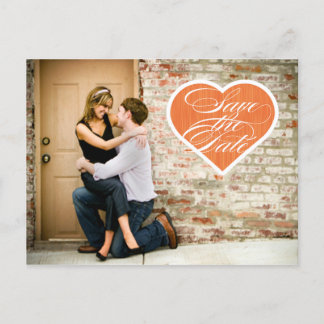 Faire-part Cœur | Photo Enregistrer la date Carte postale