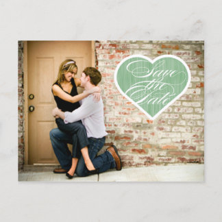 Faire-part Cœur | Photo Enregistrer la date Carte postale