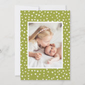 Faire-part Coeurs lunaires Lime Green Photo Birth (Dos)