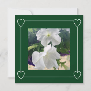 Faire-part Coeurs romantiques Vert moderne Simple Mariage Pho