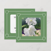 Faire-part Coeurs romantiques Vert moderne Simple Mariage Pho (Devant / Derrière)