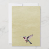 Faire-part Colibri et Hibiscus Photo Enregistrer la date Jaun (Dos)