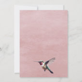 Faire-part Colibri et Hibiscus Photo Enregistrer la date rose (Dos)