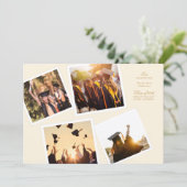 Faire-part collage 4 photo frame elegant our graduate school (Debout devant)