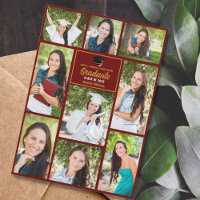 Collage Chic de Photo de Diplômé en Marron Doré po