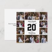 Faire-part Collage de 10 photos pour un joyeux anniversaire (Devant / Derrière)