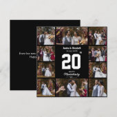 Faire-part Collage de 10 photos pour un joyeux anniversaire (Devant / Derrière)