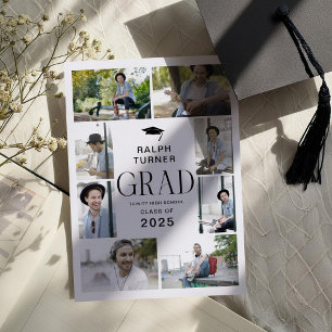 Faire-part Collage de 11 photos moderne GRAD Diplôme