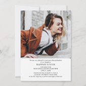 Faire-part Collage de 5 photos de remise de diplôme diplômé m (Dos)