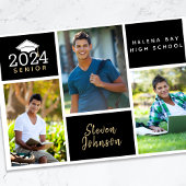 Faire-part Collage de photos Classe de Graduation Senior 2024