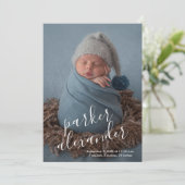 Faire-part Collage de photos de bébé moderne naissance (Debout devant)