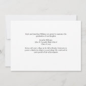 Faire-part Collage de photos de fin d'études pourpre (Dos)