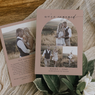 Faire-part Collage de photos de proposition de mariage avec a