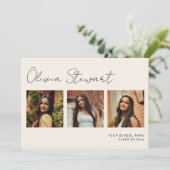 Faire-part Collage de photos de remise de diplômes minimalist (Debout devant)