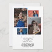 Faire-part Collage de photos de script simple (Dos)