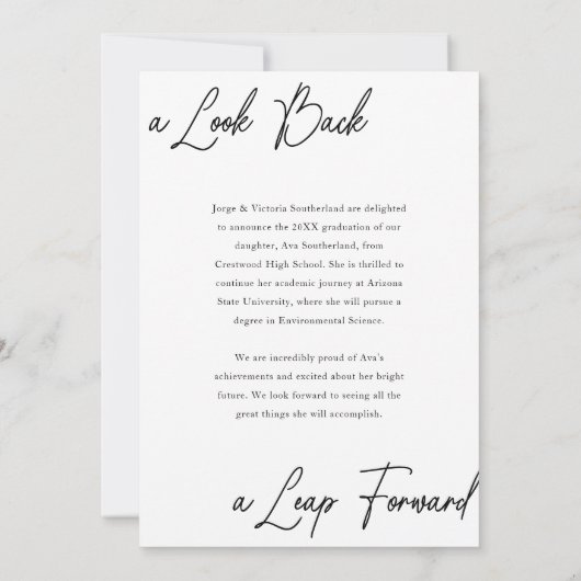 Faire-part Collage de photos et points forts (Dos)