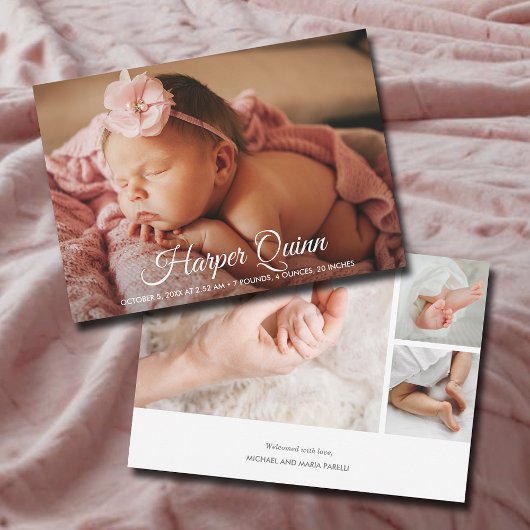 Faire-part Collage photo bébé Annonces de naissance