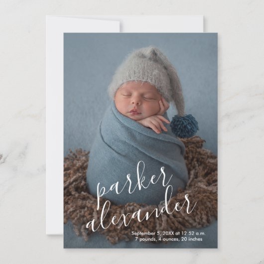 Faire-part Collage photo bébé naissance moderne (Devant)