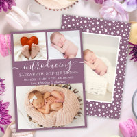 Collage photo de la fille mauve mûre