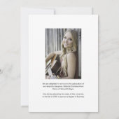 Faire-part Collage photo de remise de diplôme 2025 (Dos)