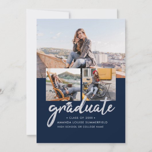 Faire-part Collage photo de script 2025 (Devant)