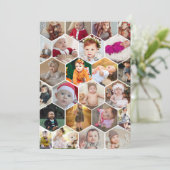 Faire-part Collage photo Hexagon (Debout devant)