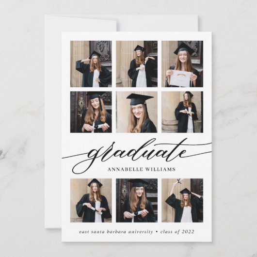 Faire-part Collage photo minimaliste moderne (Devant)